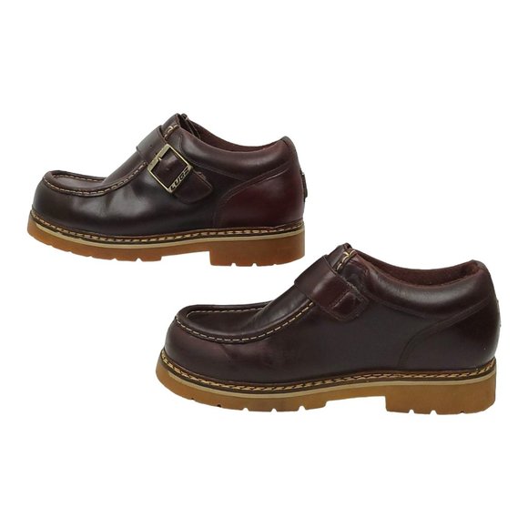 Lugz Leather Low Ankle Monk Strap Boot Brown Mens 8.5 Rugged Soles MSTUL-645 - Picture 10 of 12